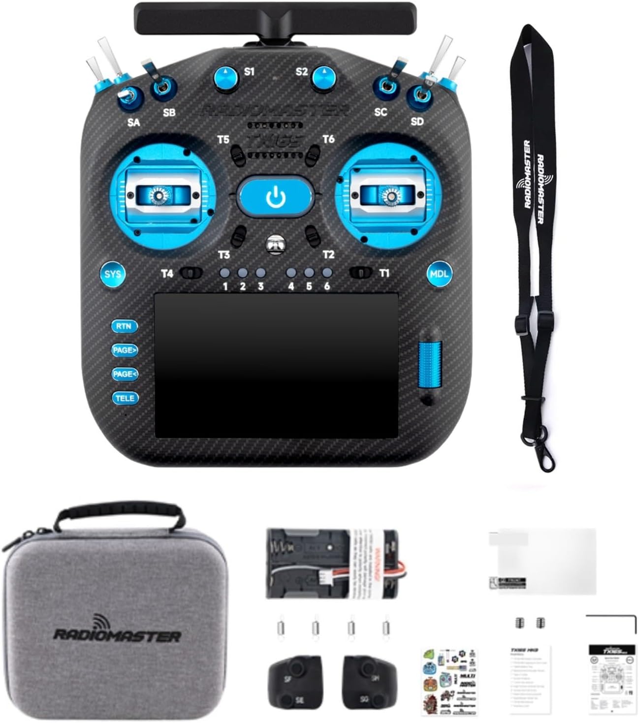 RadioMaster TX16S MK3 MAX RC Transmitter con pantalla táctil IPS y gimbals CNC
