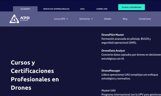 Vista previa del sitio web de APD Academy