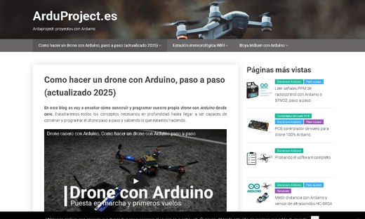 Vista previa del sitio web de ArduProject