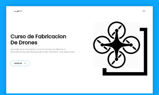 Vista previa del sitio web de Curso de Fabricación de Drones
