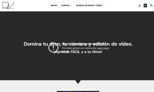 Vista previa del sitio web de Dron y Vídeo