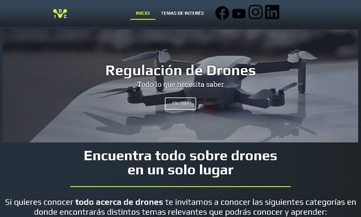 Vista previa del sitio web de IDC APD Drones
