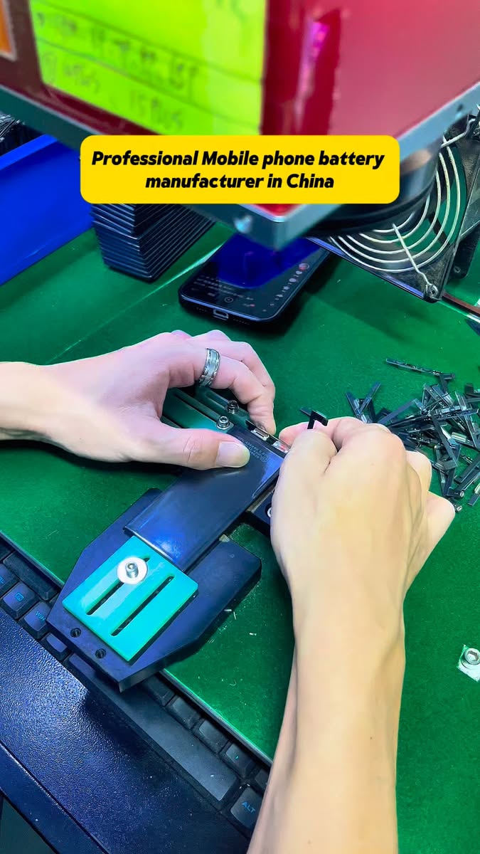 Facebook Reel: fabricación de baterías para teléfonos