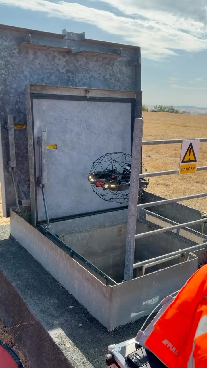 Facebook Reel: confined space inspection with drone