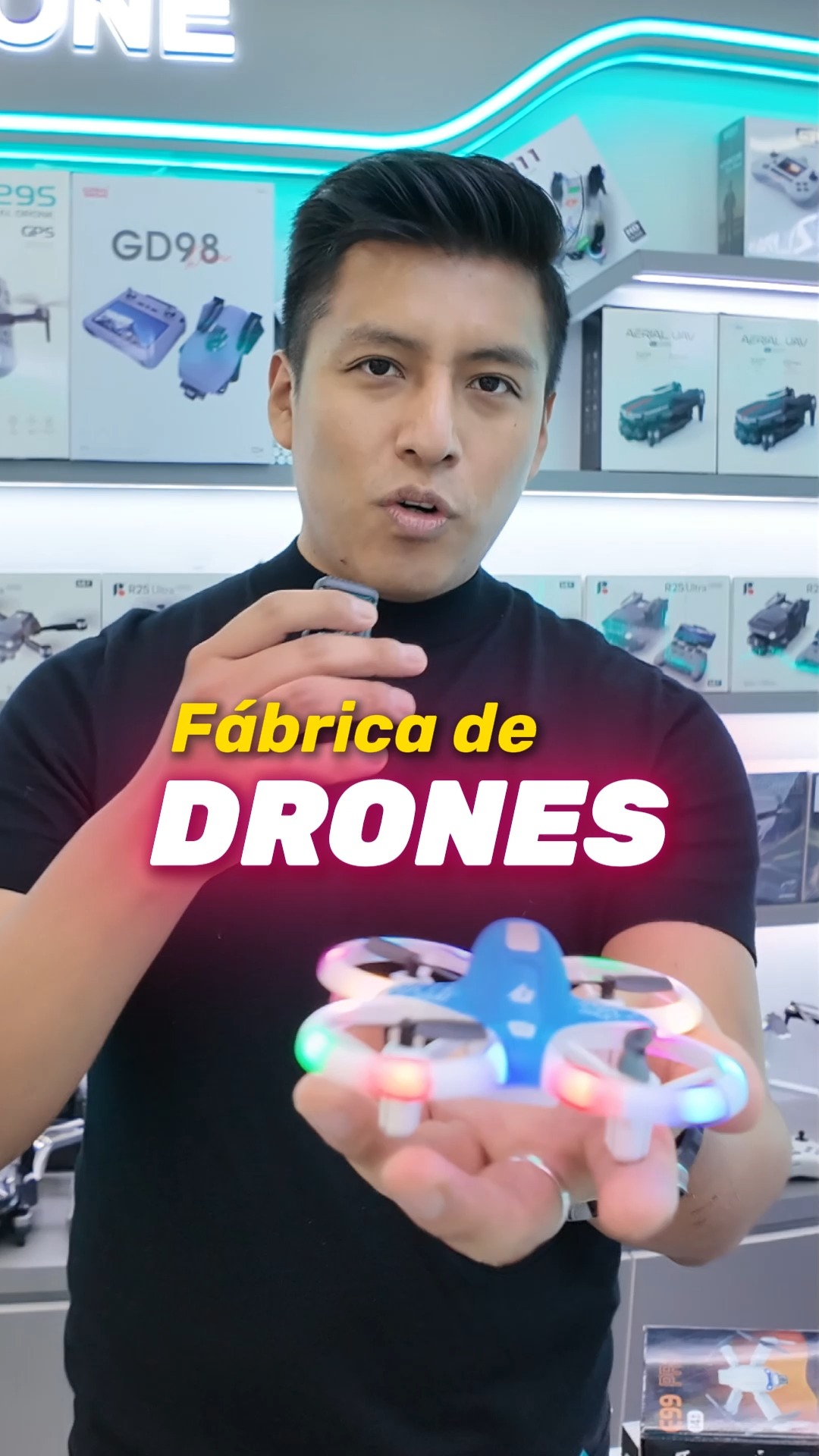Facebook Reel: Fábrica de drones en China