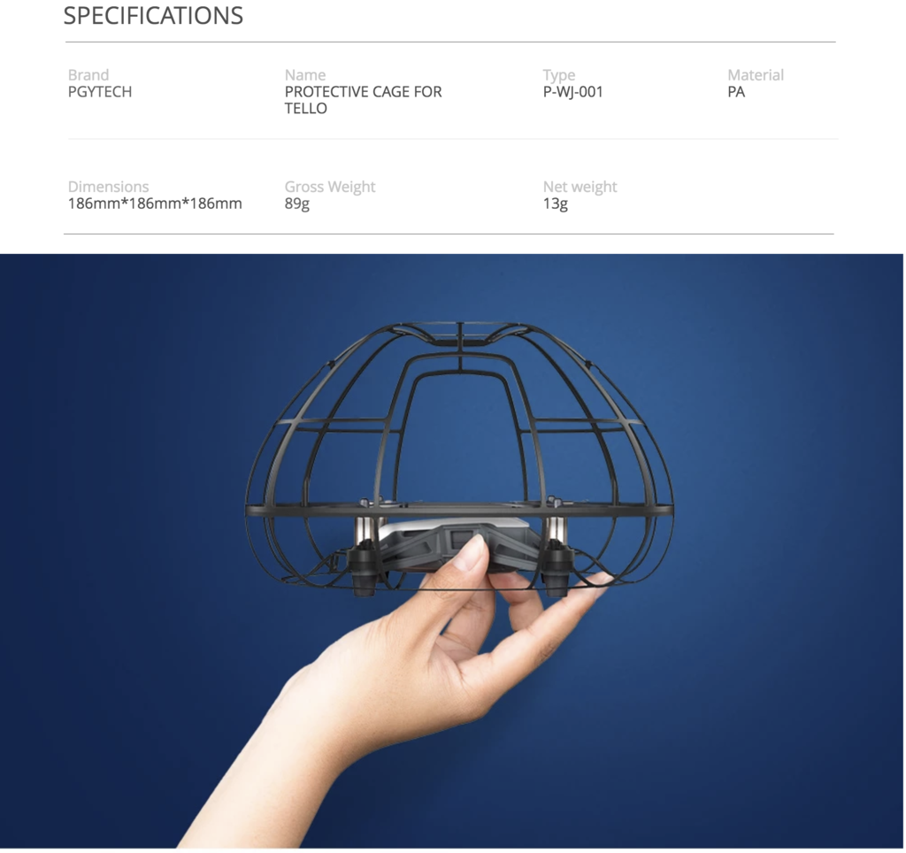 PGYTECH Protective Cage for Tello Drone