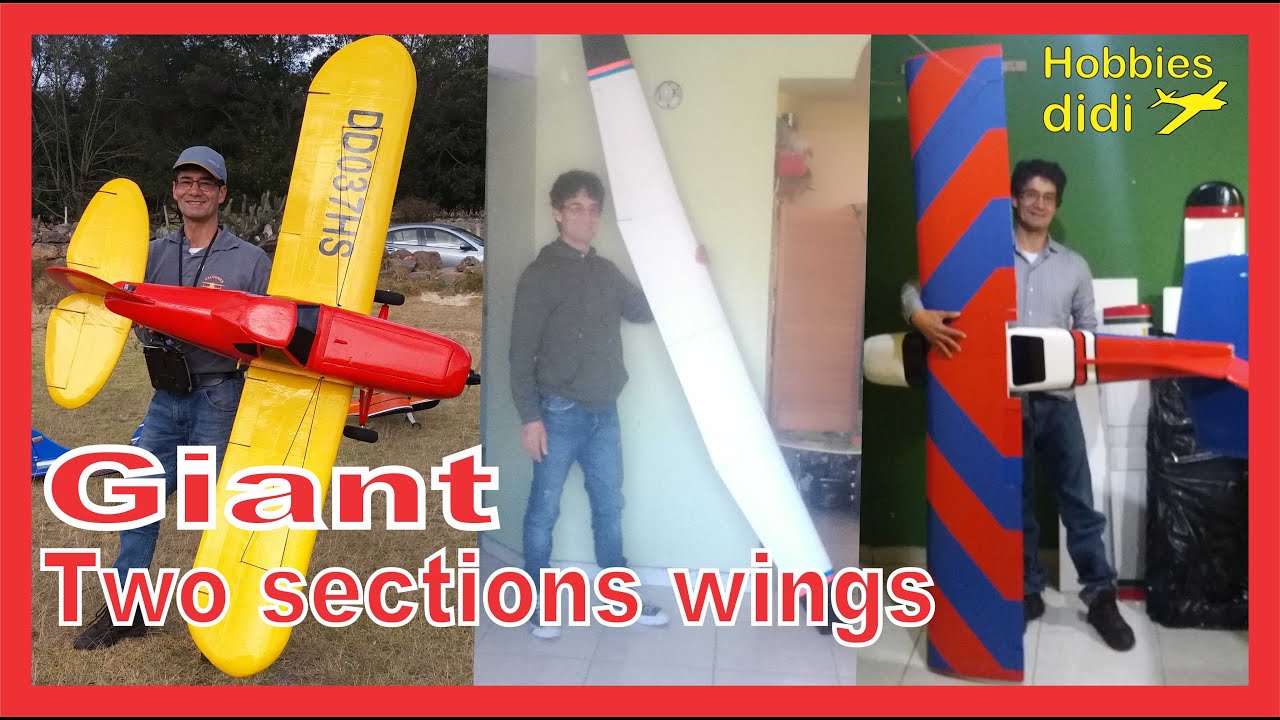 Video: Como hacer alas gigantes, Giant two section wings, RC airplane, aeromodelismo construcción.