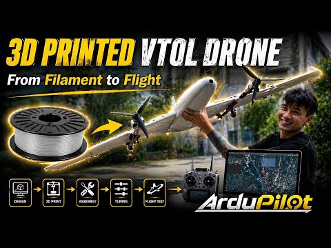 Video: 3D Printed VTOL Drone Full Build & Test Flight